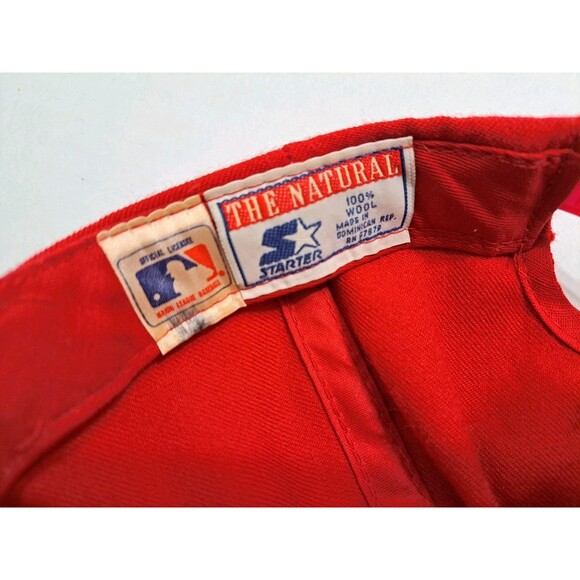 Philadelphia Phillies Vintage Hat Starter Wool 90s Snapback The Natural Red - Picture 7 of 9